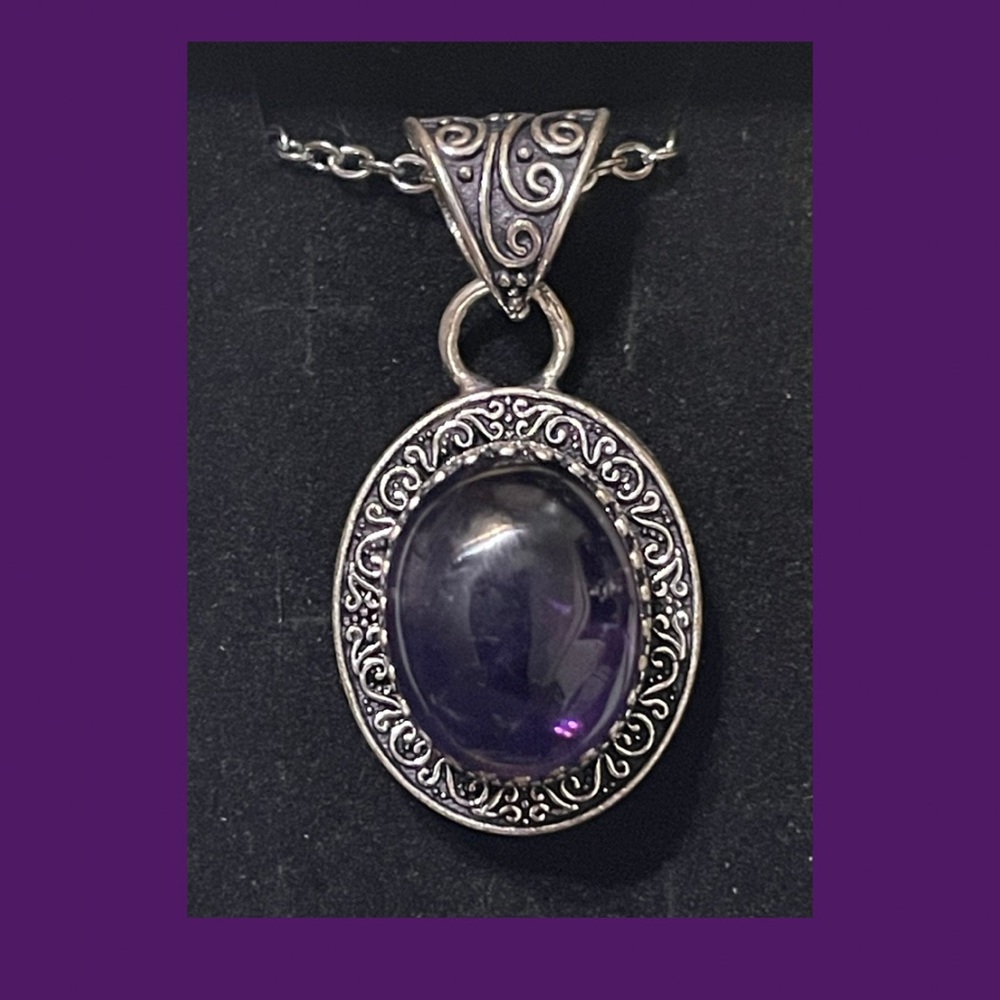 Amethyst Pendant Necklace